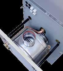 Duetto ErP gestiona la calefacción y la producción de A.C.S. instantánea Aqua ErP es el grupo térmico para calefacción y con acumulador integrado de 120 litros o en acero inoxidable de 110 litros.