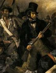 5, La libertad guiando al pueblo, Delacroix, 1830, París, Museo del Louvre.