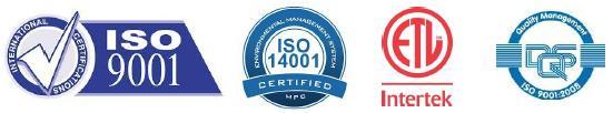 Certificaciones Internacionales: -ISO/IEC 11801 -ANTI / TIA / EIA -ISO 9001 -ISO 1401