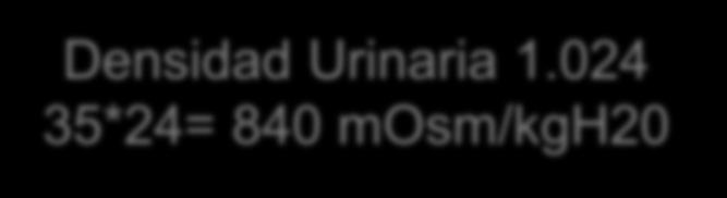 001 de densidad urinaria