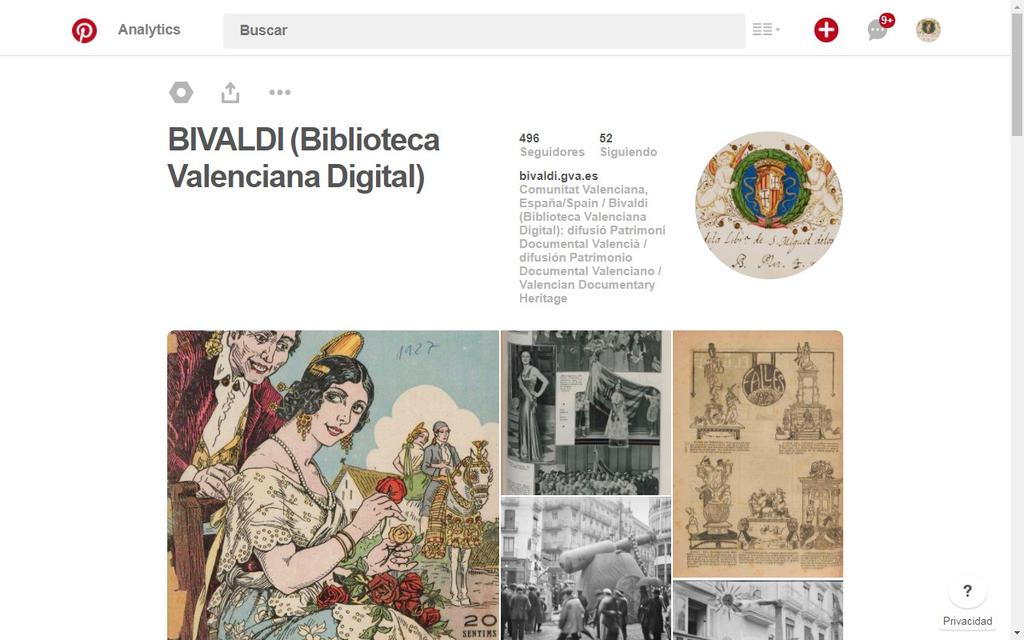 10. BIVALDI en Pinterest Pinterest es una plataforma que permite crear tableros de imágenes por categorías temáticas y compartirlos con