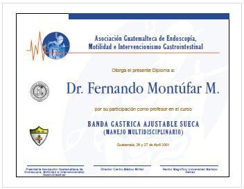 En el año 2002 se realiza el primer curso de Reflujo Gastroesofágico y su abordaje multidisciplinario. En este curso participaron cirujanos de la región Centroamericana.
