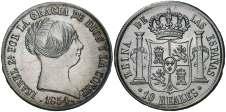 393 1854. Sevilla. 10 reales. (Cal. 241).