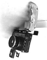 Cámara Hasselblad con una lente Zeiss, utilizada