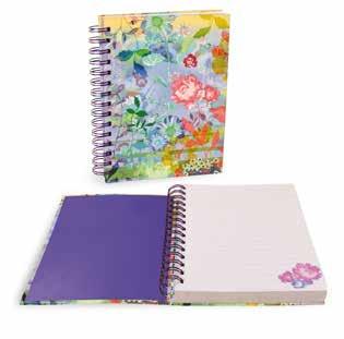 Cover printed on metallized paper. Embossed cover. 140x190mm. Notebook espiral A5 Spiral Notebook A5 Ref. 133SPR128 120 H: 40 cuadríc. + 40 rayadas + 40 lisas. 3 separadores.