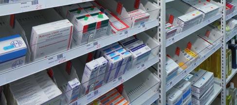 sistemas de estanterías Sistema de estanterías FAMA para farmacias hospitalarias En las farmacias hospitalarias es crucial poder almacenar y dispensar grandes cantidades de medicamentos y materiales