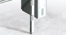 Divisoria de sobremesa Perfil estructural de aluminio para el anclaje de puertas y crecimientos verticales