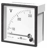 Vóltmetros y Ampérmetros Tabla de selección Ilustración Vóltmetros Escala Tipo V NB9 0...150 V 0...00 V 0.