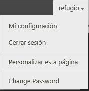 3) Seleccionar la opción de change pasword Introducir el password anterior Escribir el nuevo password Confirmar el nuevo password Dar