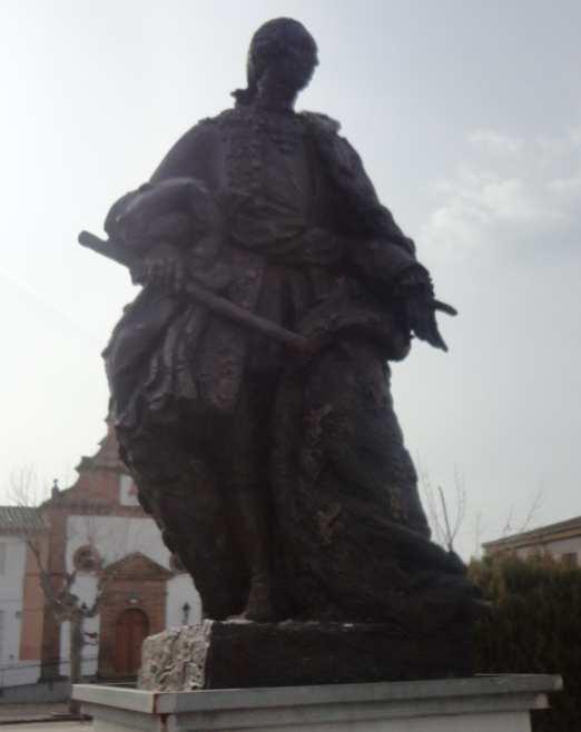 Estatua de Carlos III en Santa Elena. 28 de febrero de 2005.
