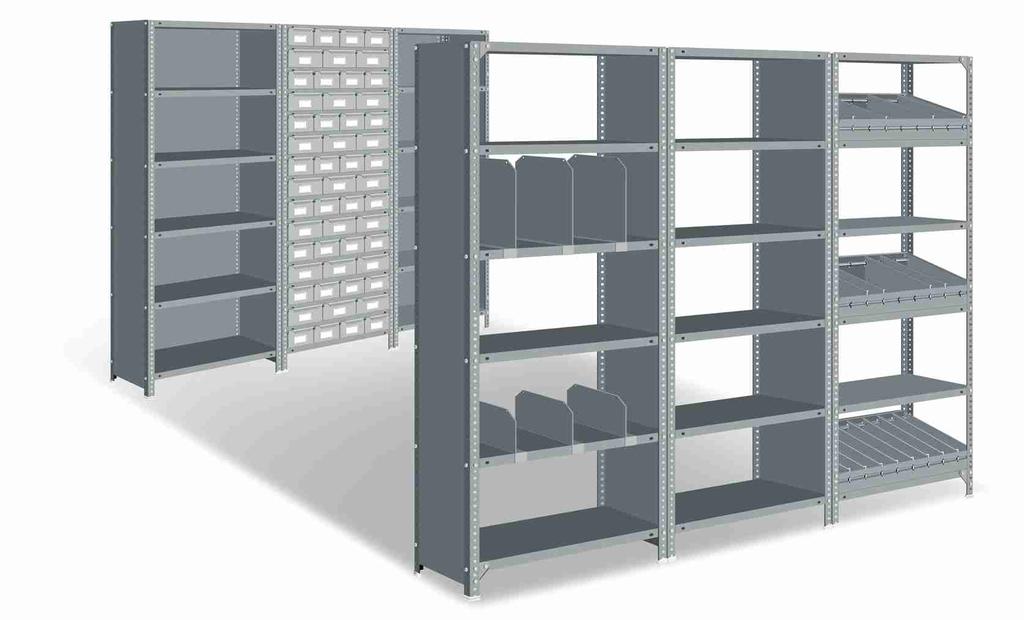 A highly versatile, cost-effective, easy-to-mount system. Ideal for the storage of light loads.