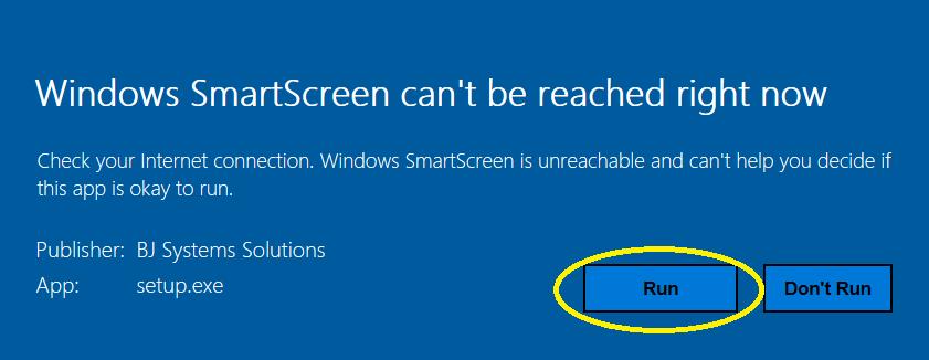 Si se encuentra activada la seguridad de Windows SmartScreen en tu computadora, es posible que se abra un mensaje de advertencia de seguridad, haz clic en la opción de Run para continuar con la