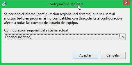 (México) posteriormente dar clic en Aceptar para que se guarde la configuración de esa ventana. 8.