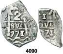 Lote de 2 monedas, una con doble fecha. BC+/MBC-. Est. 100......................................... 60, 4091 1804 y 1808. Carlos IV. Segovia. 8 maravedís. Lote de 2 monedas. BC+. Est. 25.