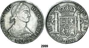 Lima. JP. 8 reales. (Cal. 482). Golpecitos. (MBC-). Est. 50................. 40, 3002 1817. Lima. JP. 8 reales. (Cal. 485).