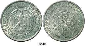 J (Hamburgo). 5 marcos. (Kr. 56). Escasa. EBC-. Est. 200................. 110, 3518 1931. J (Hamburgo). 5 marcos. (Kr. 56). Escasa. EBC-. Est. 150.