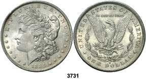 Cola de águila con 7 plumas. MBC+. Est. 30....... 20, 3729 1881. O (Nueva Orleans). 1 dólar. (Kr. 110). EBC-. Est. 40.................... 25, 3730 1884. O (Nueva Orleans). 1 dólar. (Kr. 110). EBC. Est. 45.