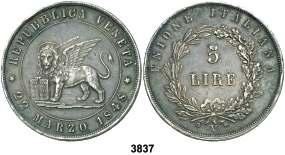 Víctor Manuel III. R (Roma). 1 lira. (Kr. 45). EBC-. Est. 20................. 12, 3840 1927. Víctor Manuel III. R (Roma). 5 liras. (Kr. 67.1). MBC. Est. 5................ 3, 3841 1989.