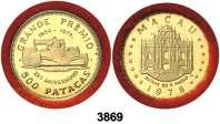 F 3869 MACAO. 1978. 500 patacas. (Fr. 1). AU. XXV Aniversario - Grand Prix. En expositor oficial con certificado. Proof. Est. 400.