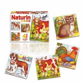 Naturin 1 4 puzzles progresivos de 4, 6, 9 y 12 piezas.