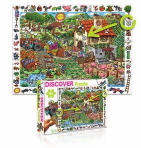 Ref: 46261 Discover Granja Puzzle de 35 piezas y juego de localización de imágenes. 65,5 x 49 cm.