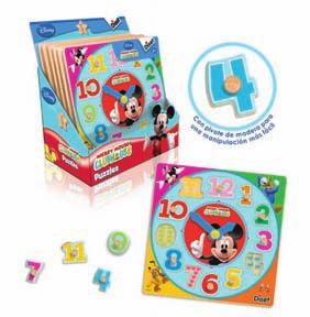 Display Puzzle Reloj Madera Mickey Mouse Club House