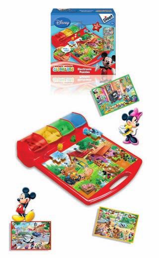 Electronic Mickey Mouse Club House 4 Puzzles sonoros de 35 piezas, (granja, zoo, casa y