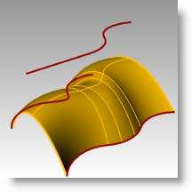 Para crear una superficie de transición con curvas abiertas: Notas: 1 Repita el comando Transición en las tres curvas abiertas.