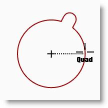 Para escalar utilizando la opción del punto de referencia: Notas: 1 Seleccione el círculo ranurado. 2 En el menú Transformar, haga clic en Escalar y luego en Escalar 2D.