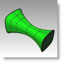 Para crear el cuello del martillo: Notas: 1 Utilice el comando Curva (Menú: Curva > Forma libre > Puntos de control) para dibujar una de las curvas para el cuello del martillo.