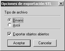 Ejercicio 67 Exportación de modelos Notas: Para exportar un modelo a formato de malla: 1 Abra el modelo Exportar.3dm. 2 En el menú Archivo, haga clic en Guardar como.