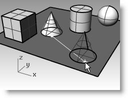 Mover objetos Notas: El arrastre de objetos se realiza en el plano de construcción de la vista actual. Arrastre algunos objetos. Puede arrastrar objetos en cualquier vista.