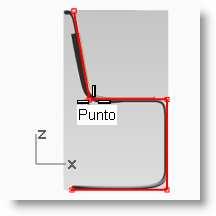 Notas: 8 Mueva el cursor hacia la vista Frontal hasta que designe el punto en el extremo inferior de la línea diagonal. No haga clic en en este momento.