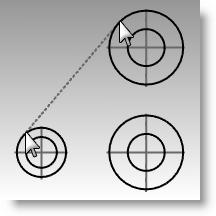 Para dibujar las líneas tangentes: 1 En el menú Curva, haga clic en Línea y luego en Tangente a 2 curvas.