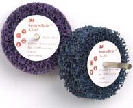 Scotch-Brite Productos Abrasivos Roloc y con Eje Disco Clean & Strip Azul (CG-ZS) Discos de fibra abrasiva azul de limpieza y decapado, varias medidas sobre eje de 6 ó 8 mm Código 3M Referencia