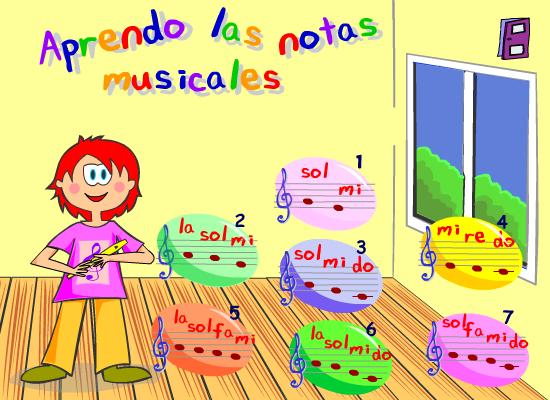 La pantalla 'Aprendo las notas musicales' Vamos a explicar como se juega en cada una de las tres opciones.