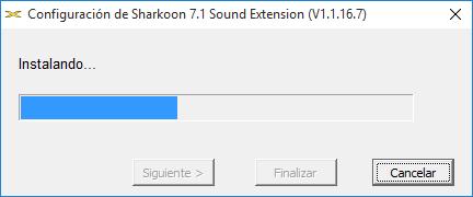 1. Instalar el software (solo PC con Windows) 1. Descargar la 7.1-Sound-Extension software de nuestro sitio web www.sharkoon.com. 2. Inicie el archivo de aplicación 7.1-Sound-Extension Setup. 3.