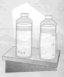 EJERCICIO 8 Los dibujos muestran dos botellas a las que se les ha hecho unos agujeros.