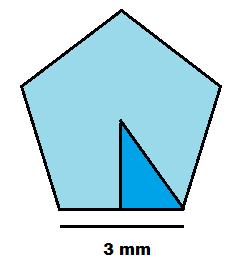 a) Eneágono regular con apotema de longitud 5 cm b) Dodecágono