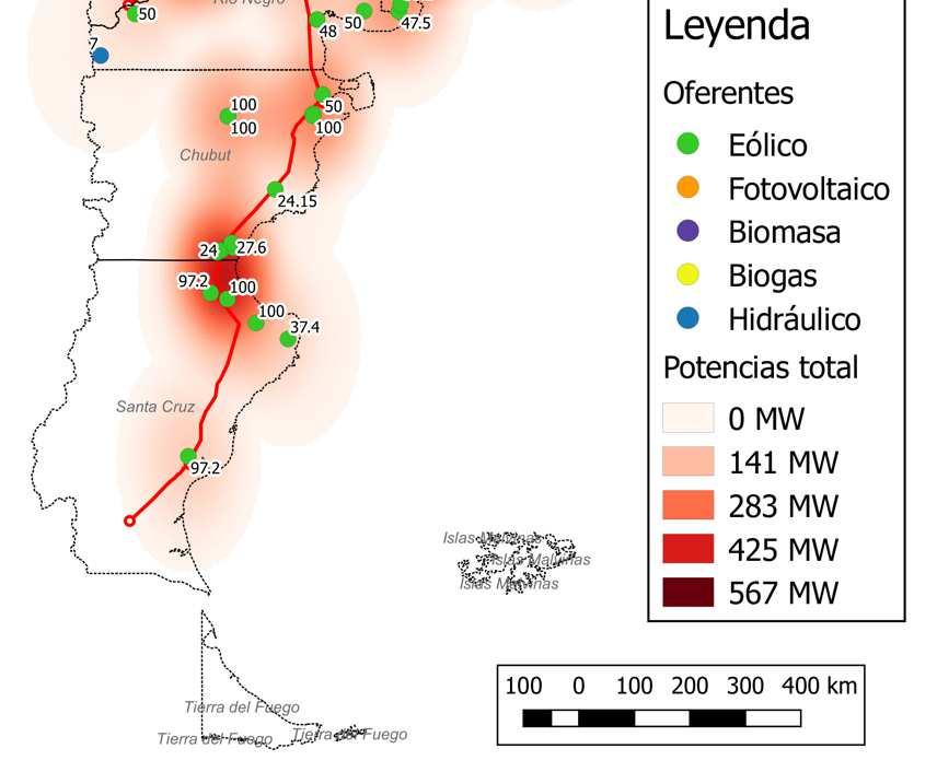 Salta, San Juan, Jujuy, Catamarca, San Luis, La Rioja, Mendoza, Neuquén, La Pampa, Córdoba, Buenos Aires y Chaco Ofertas: 11 MW: 53 BIOMASA Y