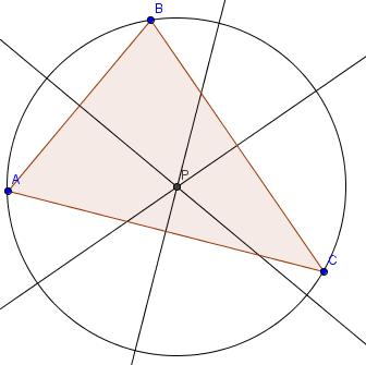 Al mover los vértices comprobarás que el ortocentro no siempre se sitúa en el interior del triángulo.