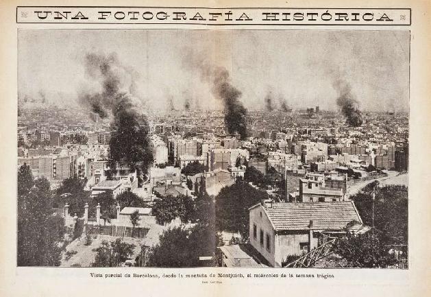 d) La Semana Trágica de Barcelona (1909) y la confluencia de todos los problemas.