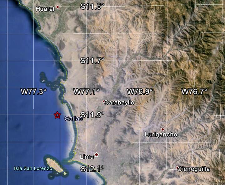 RED NACIONAL DE ACELERÓGRAFOS (REDACIS) Informe Sismo del 22 de febrero de 2014 4.1 ML, 12:26:40 UTC-5, 11.90 S 77.21 O, Profundidad 44.