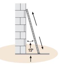 Las escaleras deben apoyar sobre suelos estables, contra una superficie sólida y fija, y de forma que no se pueda