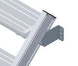 Pletina para enganchar Pletina para fijar a la pared Gancho, 50 mm Aconsejamos Entre en nuestra web y configure su escalera: Inclinación de subida 45 o 60 Altura de subida estándar en 45 Altura de