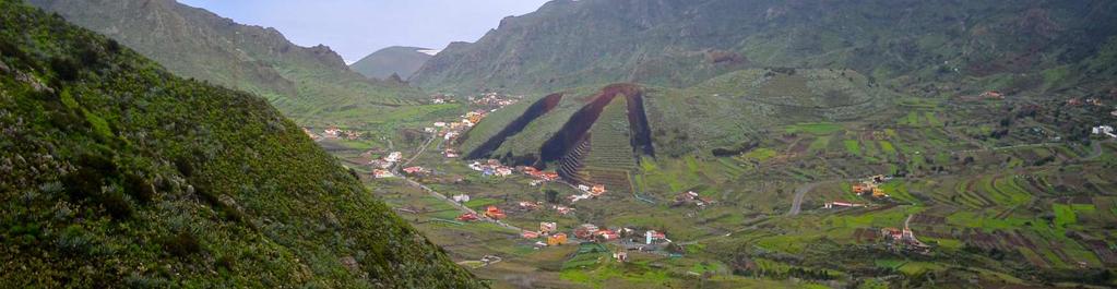 panorámica del valle de El Palmar y sus paisajes, eminentemente agrícolas.