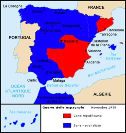 Contexto histórico : El siglo XX en Europa España Dividida en 2 partes : España nationalista (con Franco) y España republicana (con el Gobierno). Francia Franco era el jefe.