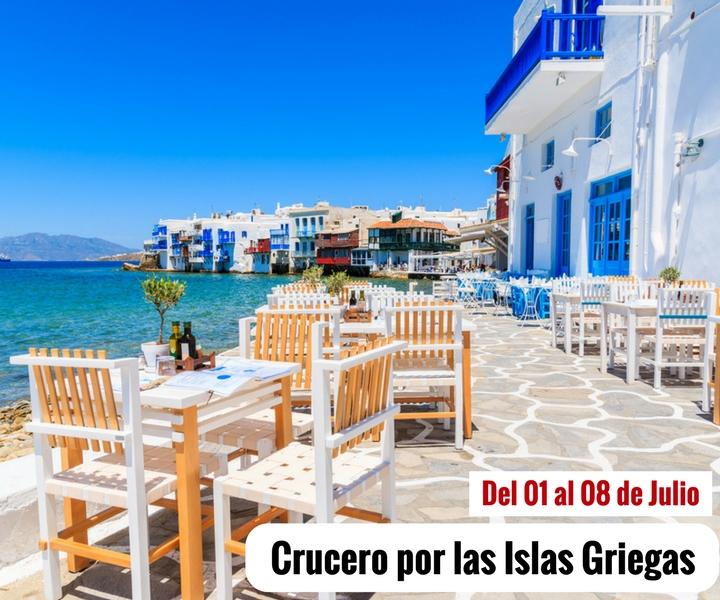 Descubre junto a tus compañeros de viaje, las cúpulas azules de Santorini; prueba la mejor moussaka de Grecia; diviértete con las noches temáticas a bordo y un sinfín de experiencias que harán de