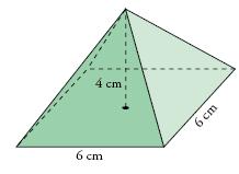 11.- Calcula la superficie total de esta pirámide regular: 12.