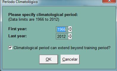 Verificamos el periodo climatológico 37 El periodo climatológico permite